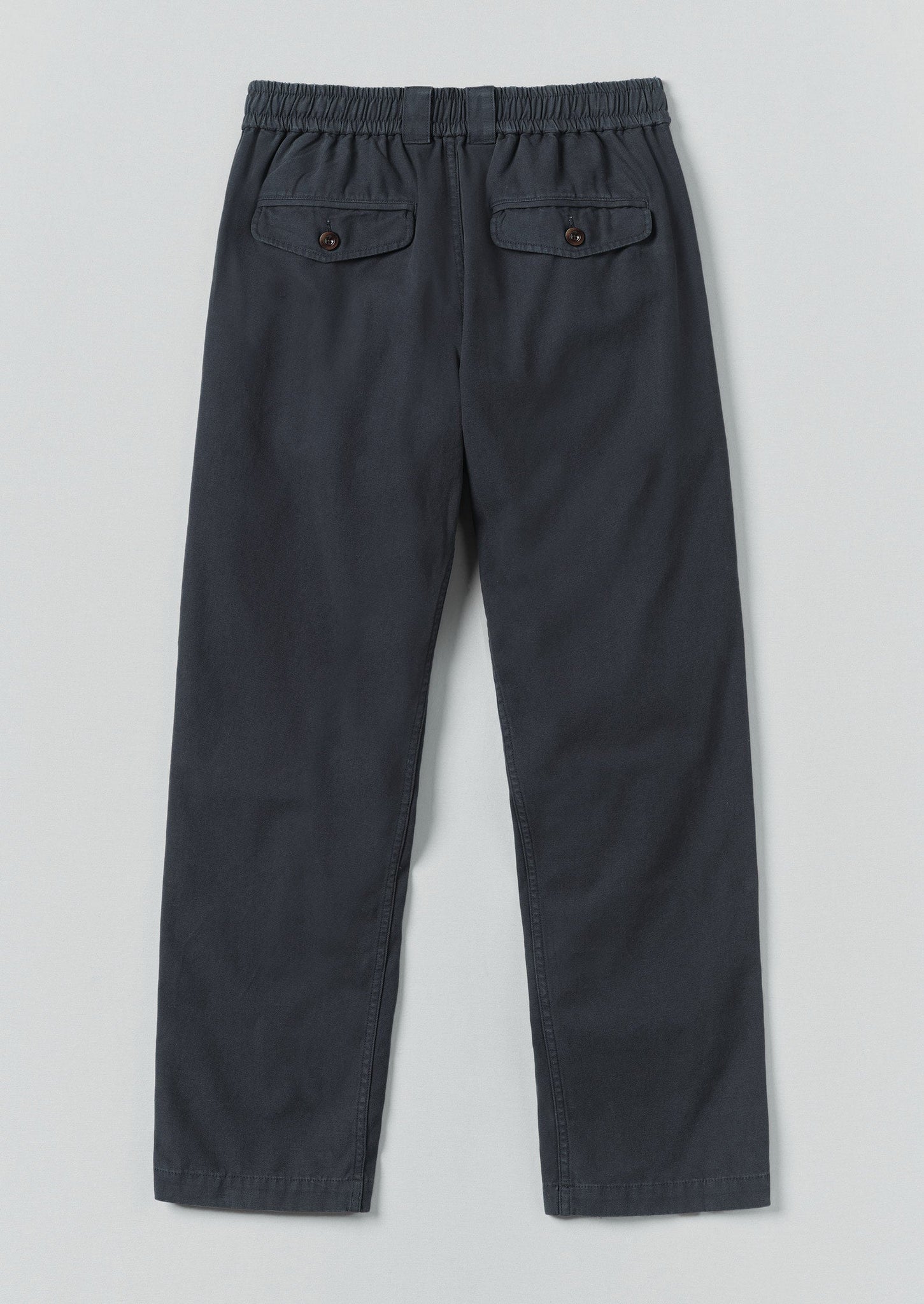 Cotton Canvas Elasticated Trousers | Prussian Blue