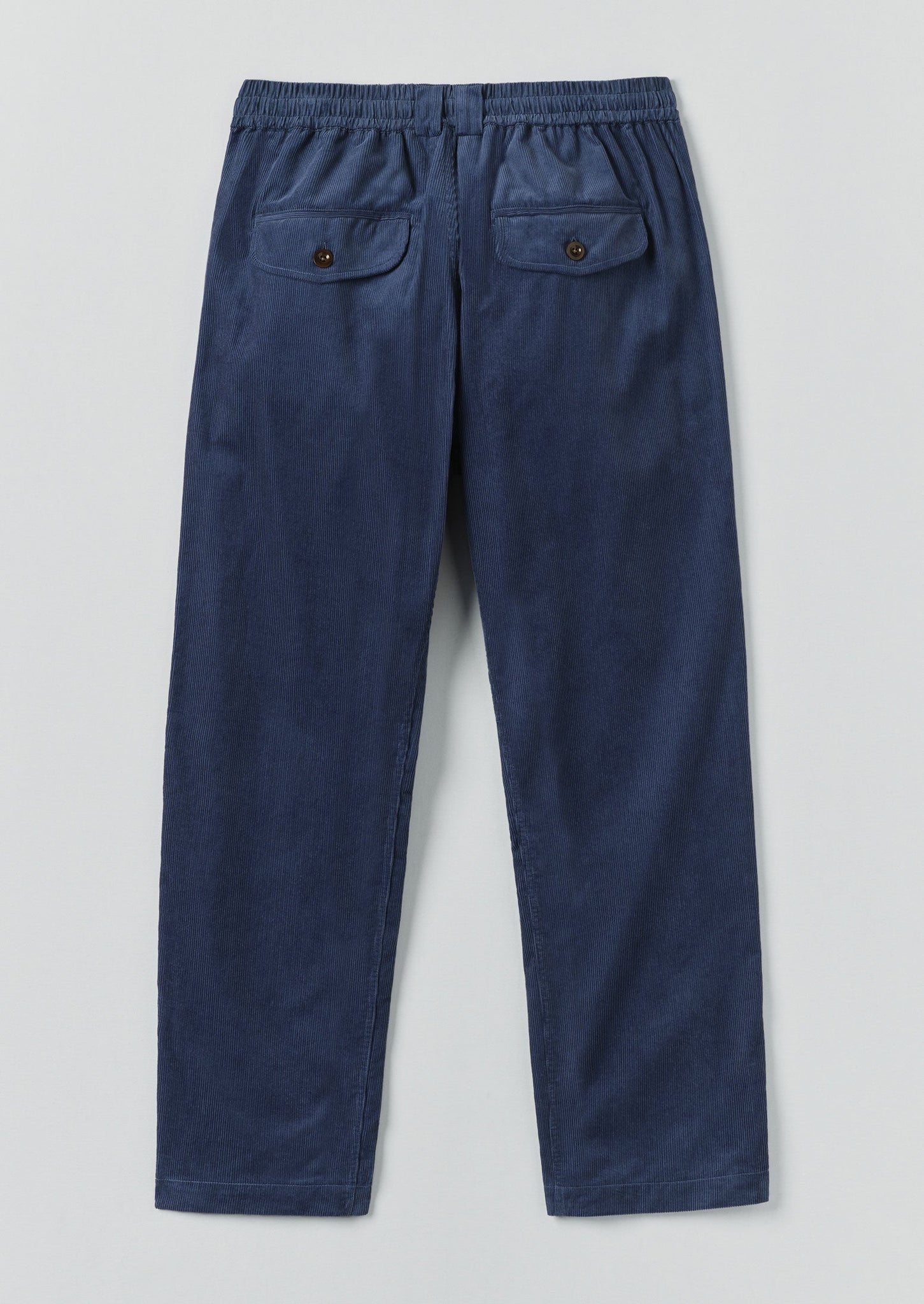 Organic Cord Drawstring Trousers | Denim Blue
