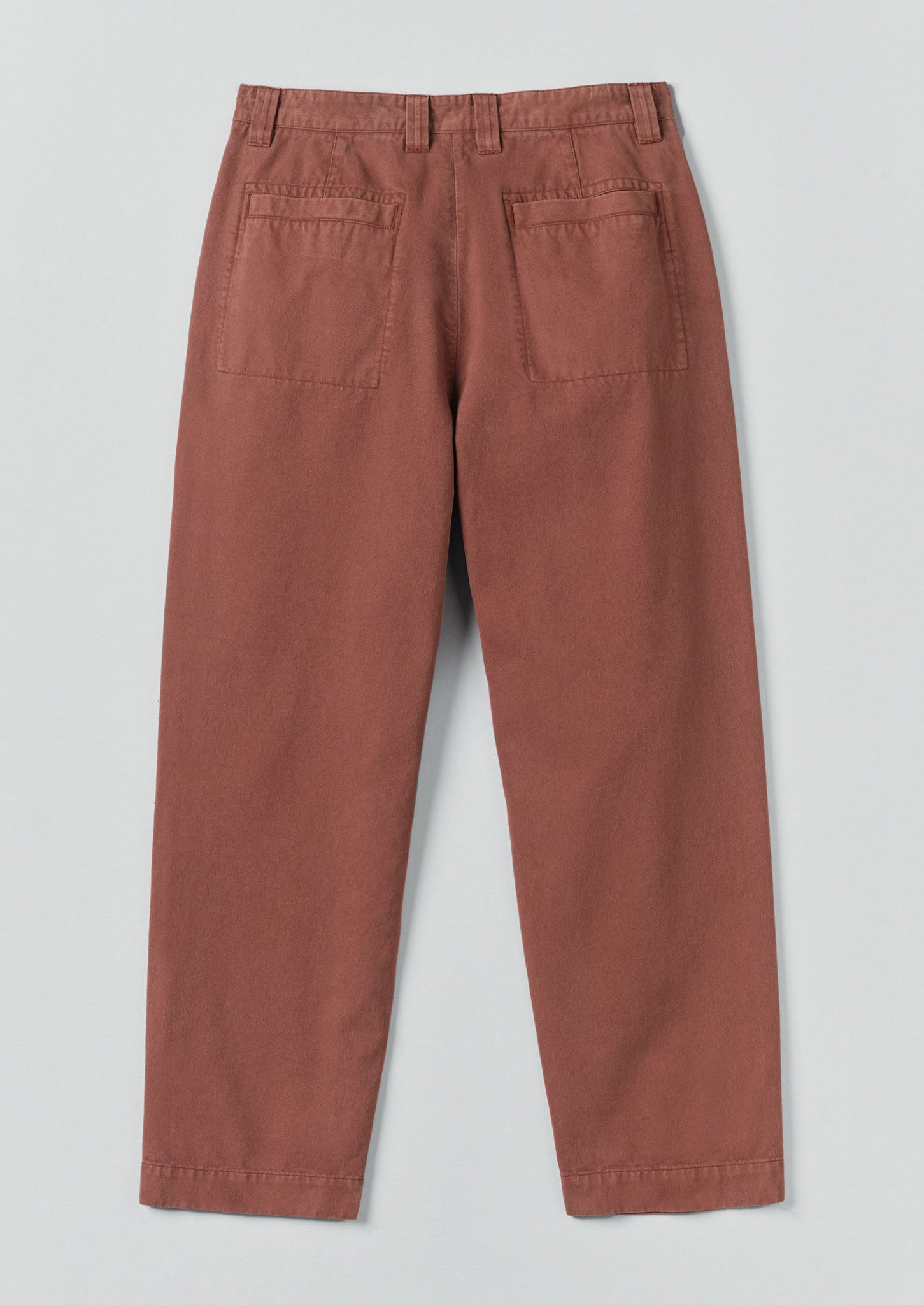 Otto Cotton Herringbone Pleat Trousers | Cacao