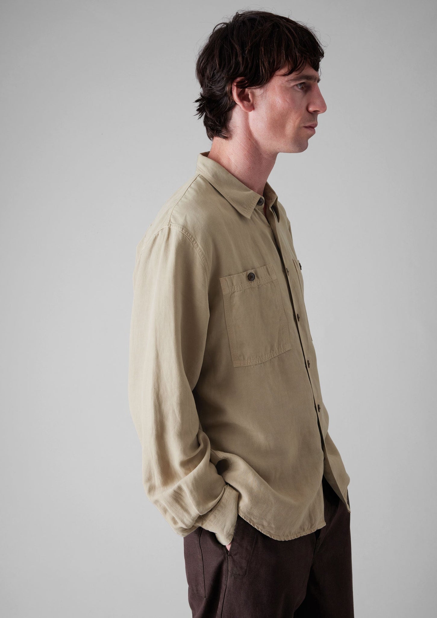 Garment Dyed Patch Pocket Shirt | Salt