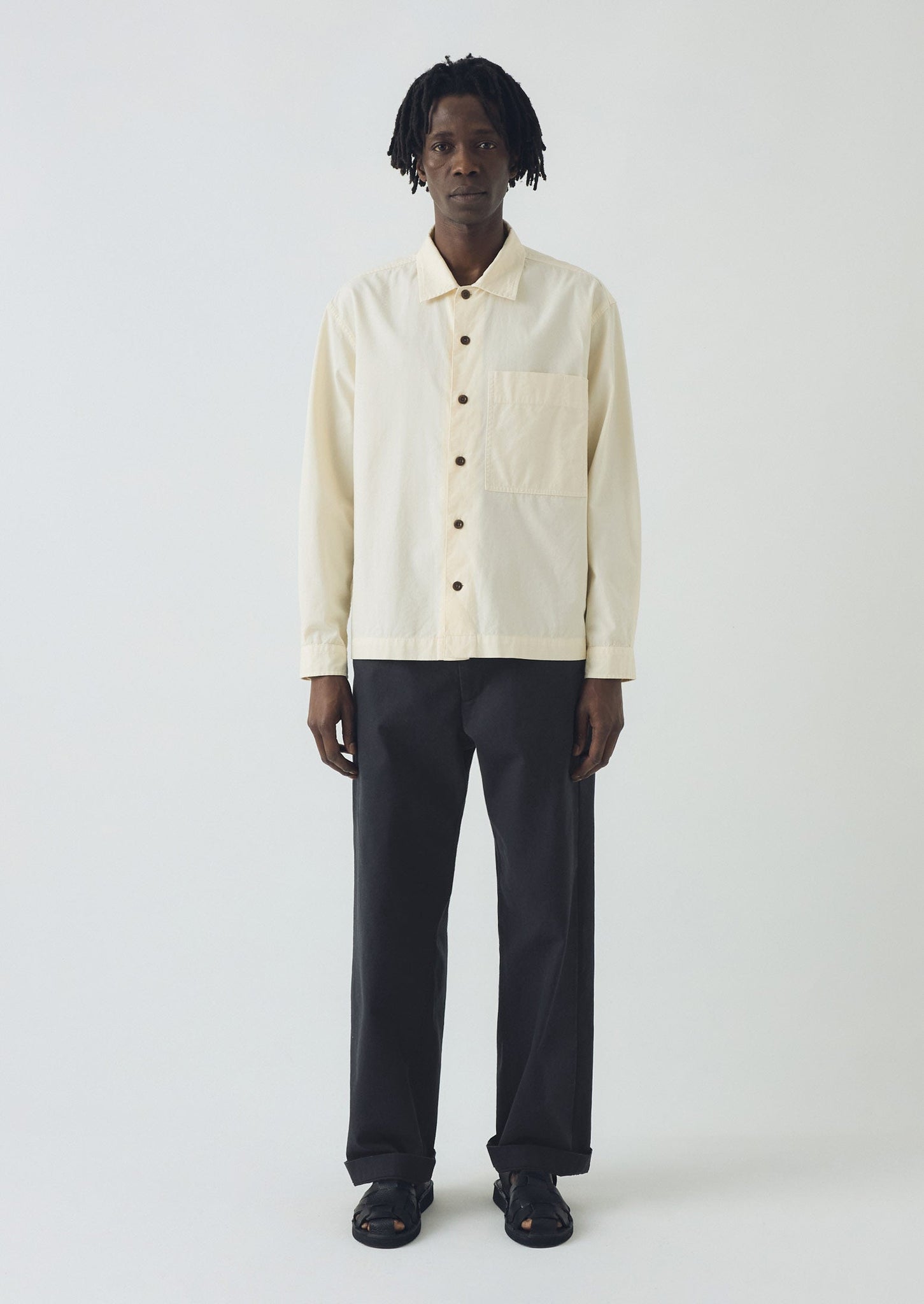 Garment Dyed Oxford Shirt | Ecru