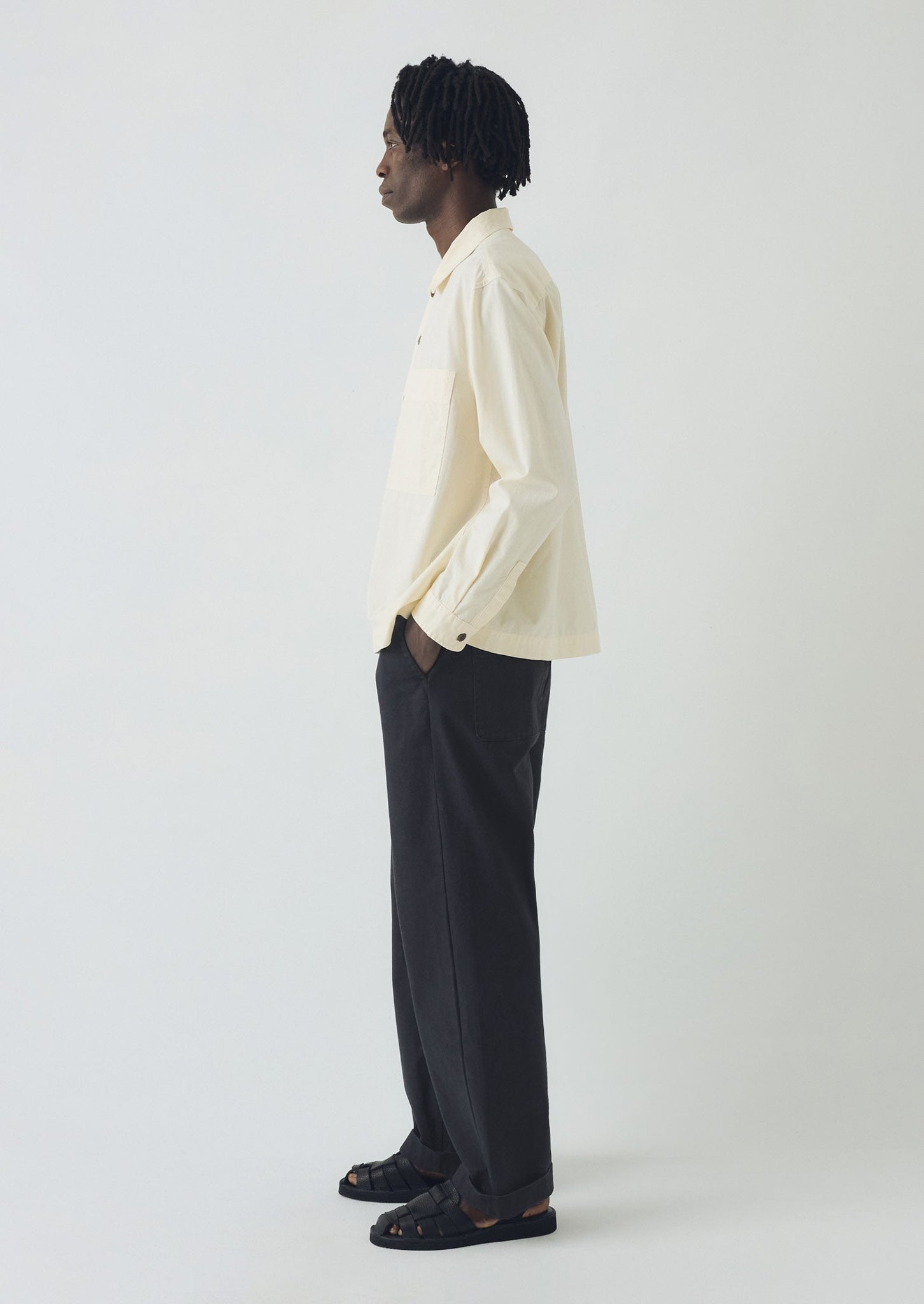 Garment Dyed Oxford Shirt | Ecru