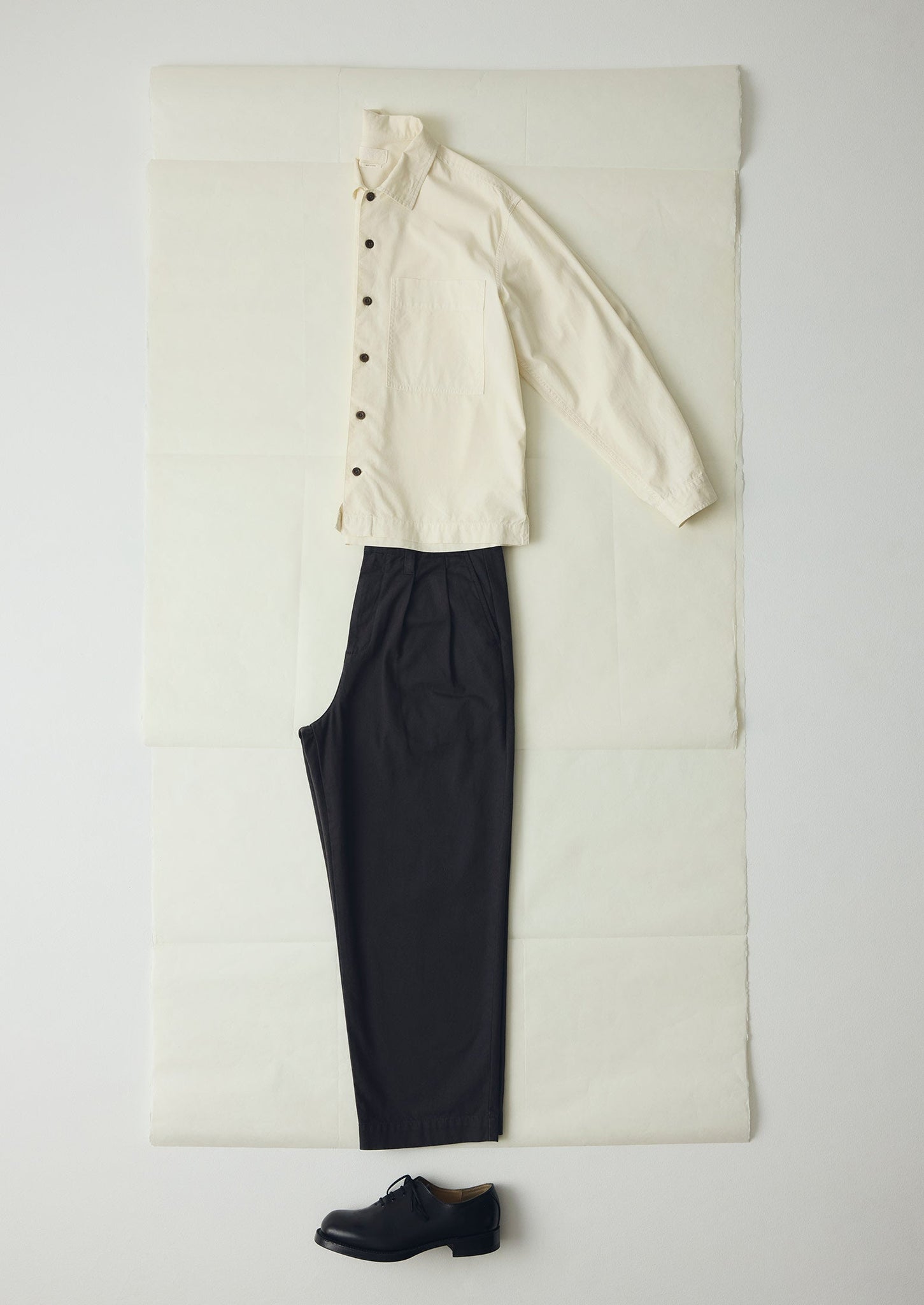 Garment Dyed Oxford Shirt | Ecru