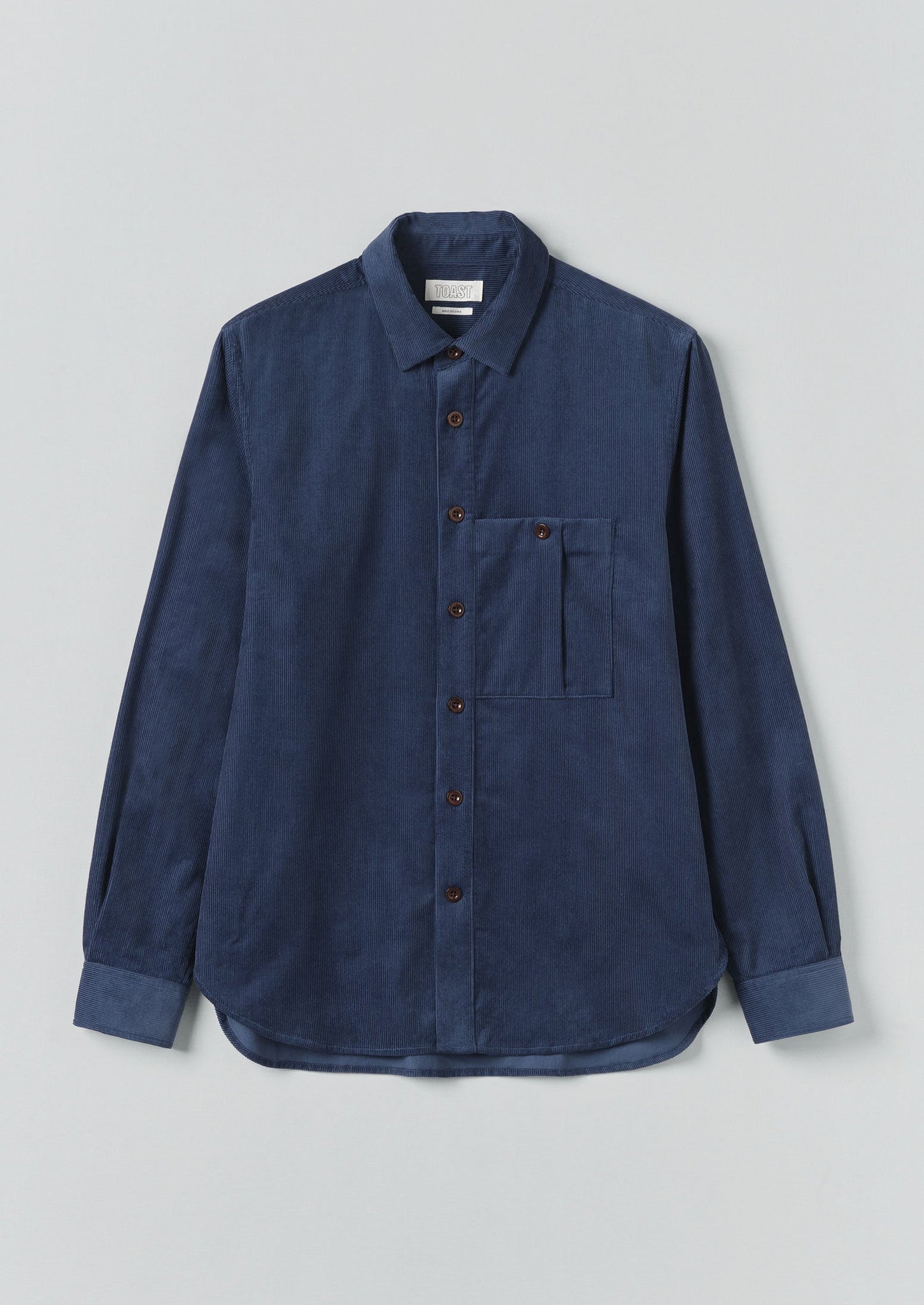 Organic Cord Workwear Shirt | Denim Blue