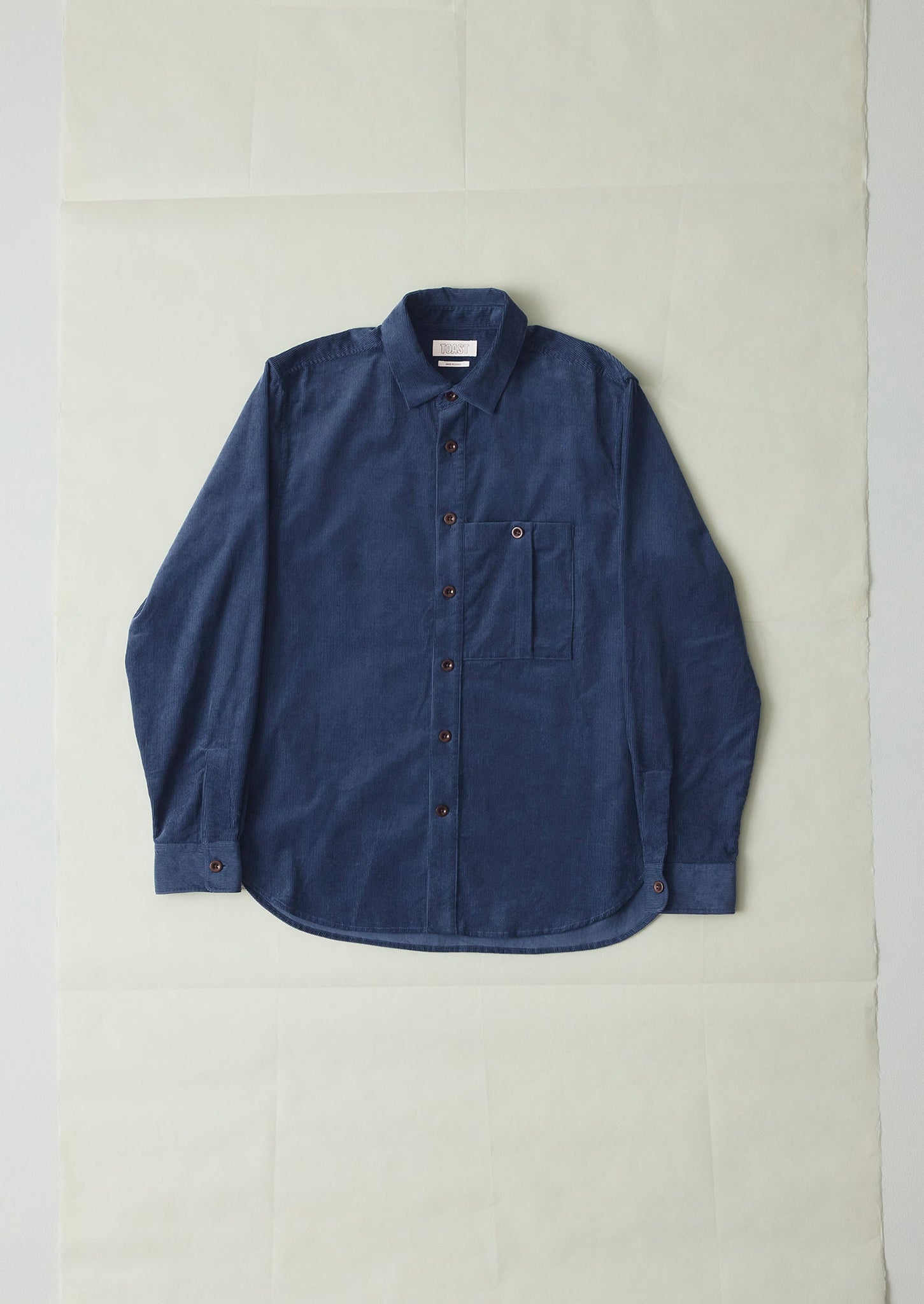 Organic Cord Workwear Shirt | Denim Blue