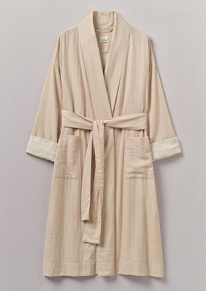 Soft Double Faced Cotton Gown | Soft Heather/Celery