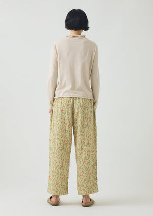 Seaweed Print Pyjama Trousers | Light Sage