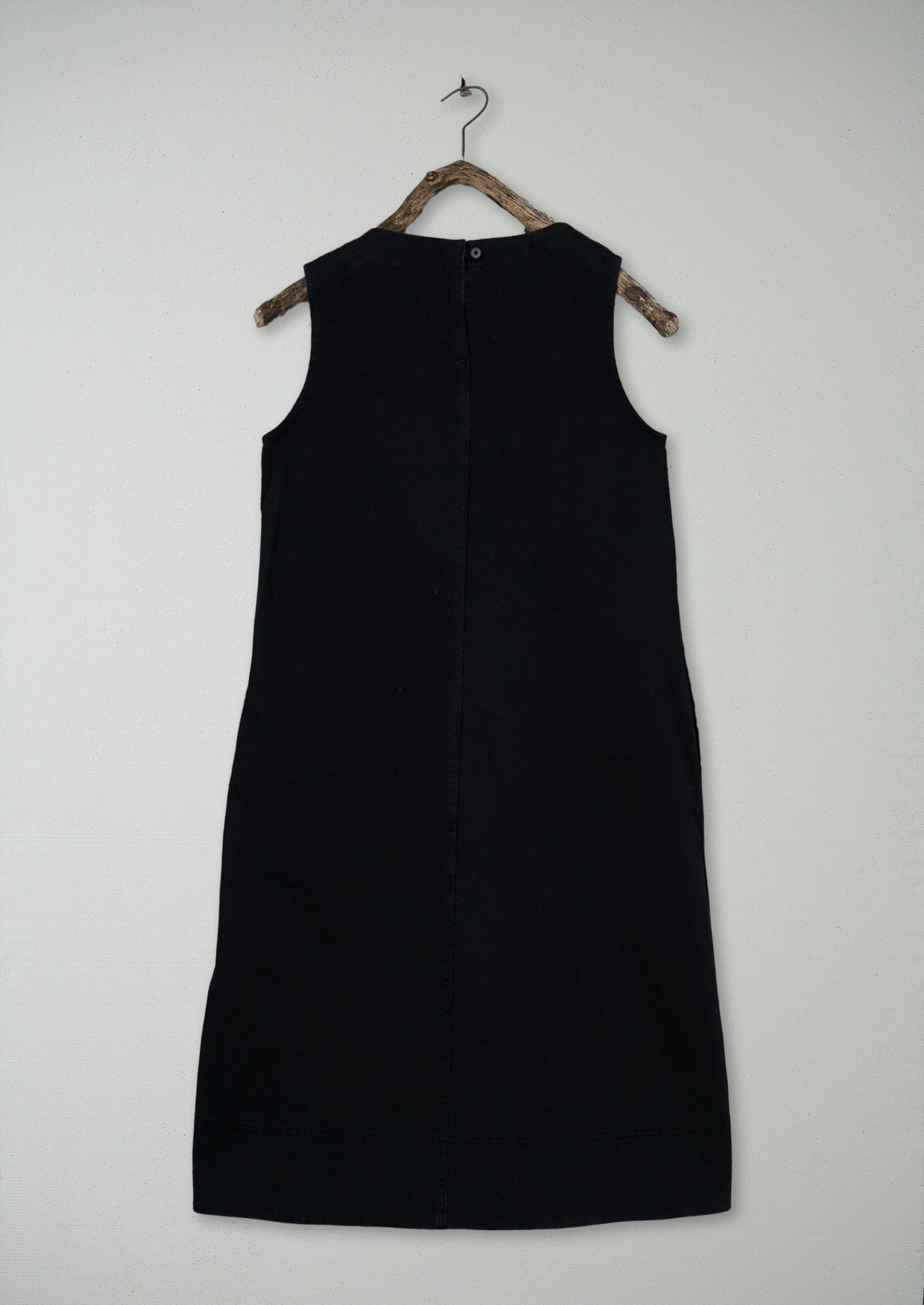 Renewed Black Denim Side Placket Dress Size 6 (110) | Black