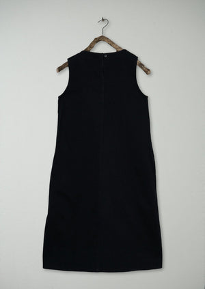 Renewed Black Denim Side Placket Dress Size 6 (110) | Black