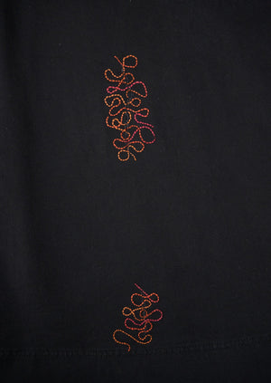 Renewed Black Denim Side Placket Dress Size 6 (110) | Black