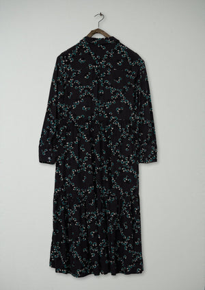 Renewed Ume Floral Print Shirt Dress Size 6 (107) | Steel