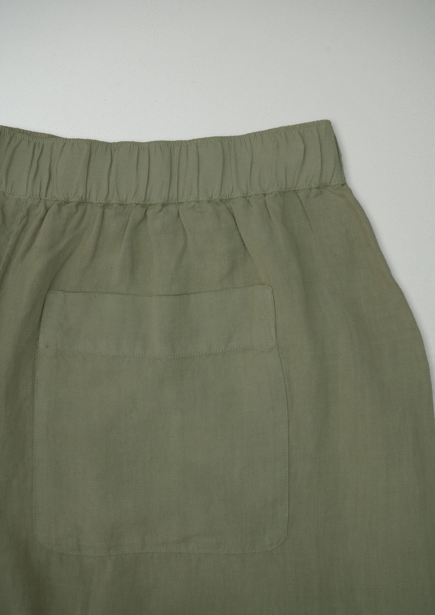 Renewed Garment Dyed Linen Barrel Leg Trousers Size XL (54) | Salvia
