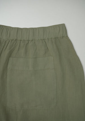 Renewed Garment Dyed Linen Barrel Leg Trousers Size XL (54) | Salvia