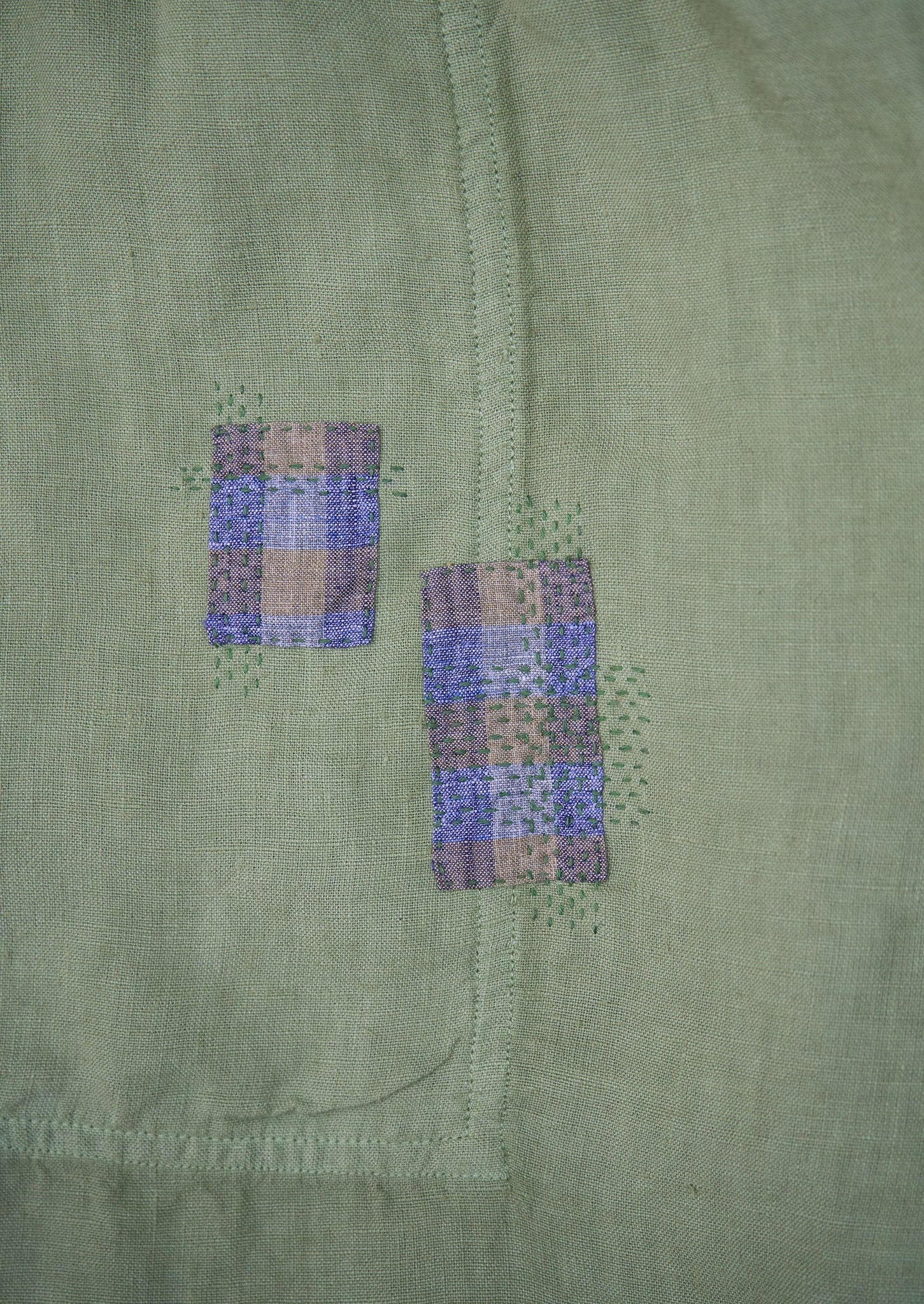 Renewed Garment Dyed Linen Barrel Leg Trousers Size XL (54) | Salvia