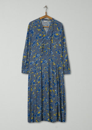 Reworn Floral Tiered Smock Dress Size 10 (1147) | Multi