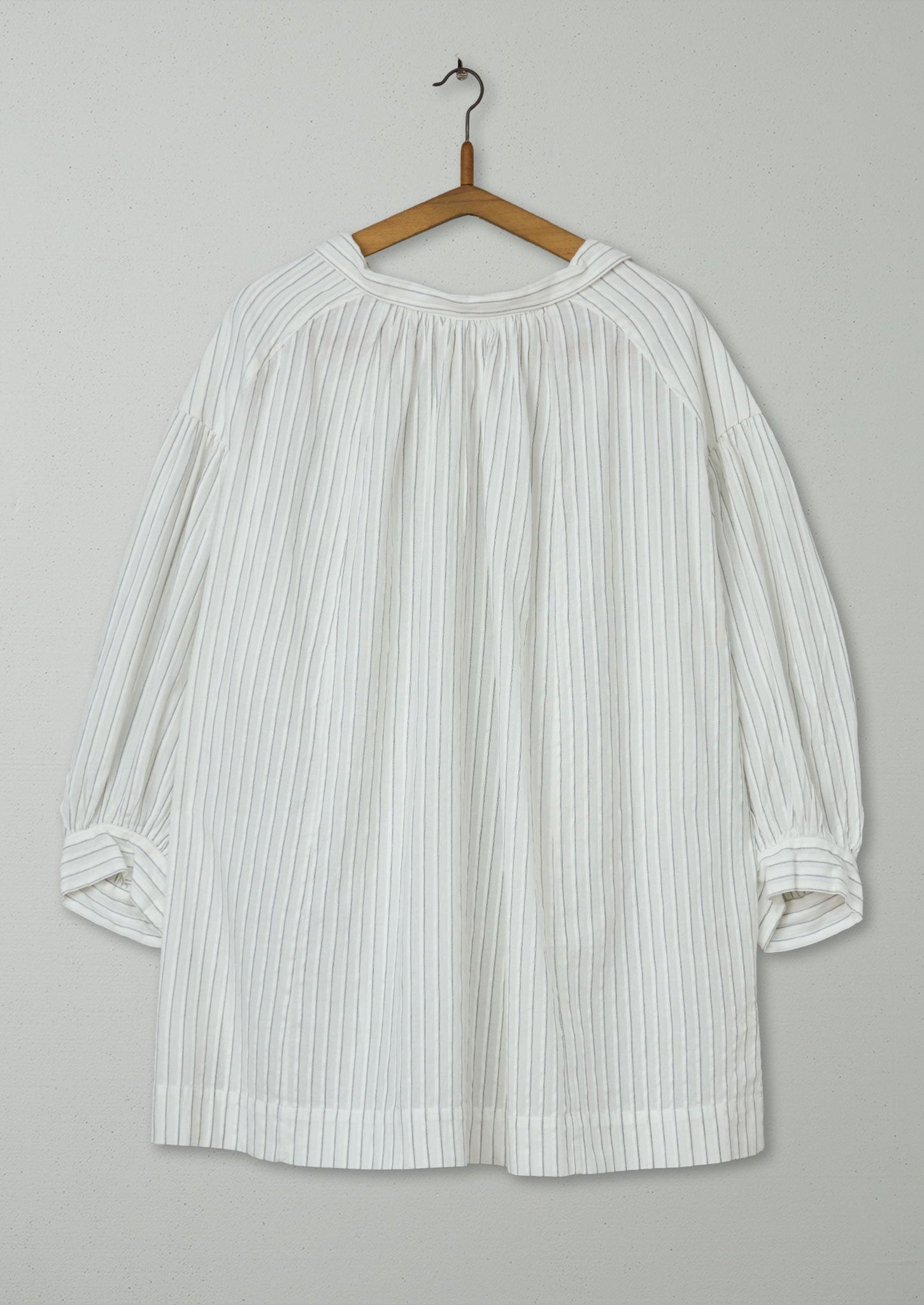 Reworn Stripe Cotton Tie Neck Shirt One Size (647) | Multi