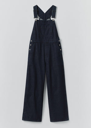 Patch Pocket Denim Dungarees | Indigo