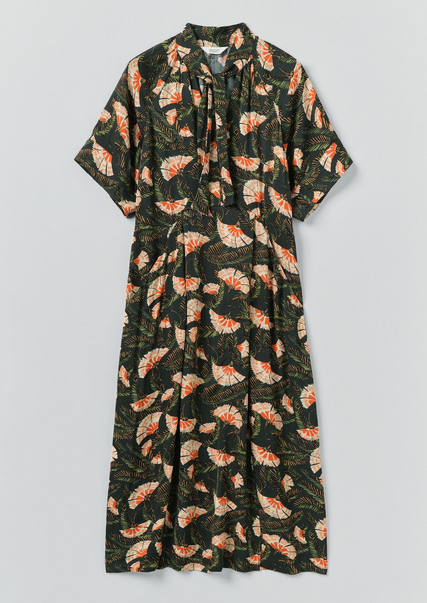 Bryn Dianthus Print Dress | Midnight Green