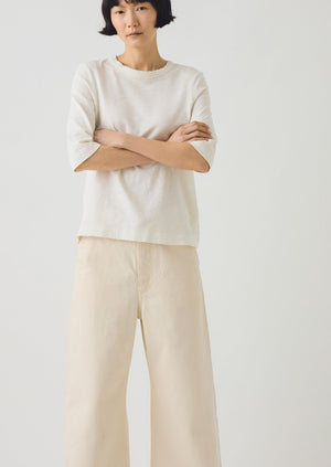 Cleo Cotton Tee | Chalk
