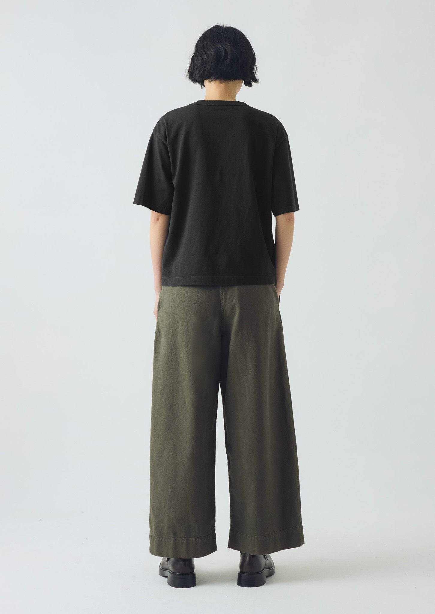Short Sleeve Cotton Tee | Dark Charcoal