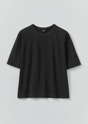 Short Sleeve Cotton Tee | Dark Charcoal