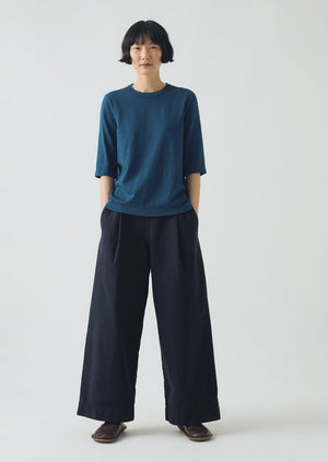 Cleo Cotton Tee | Copper Blue