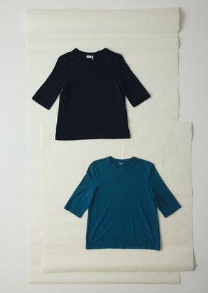 Cleo Cotton Tee | Copper Blue