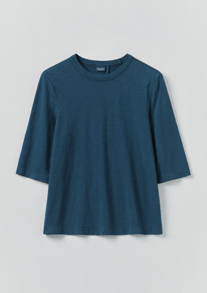 Cleo Cotton Tee | Copper Blue
