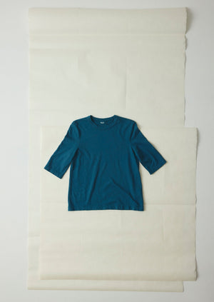 Cleo Cotton Tee | Copper Blue