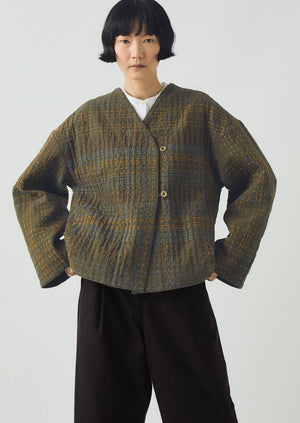 Kantha Tweed Cotton Jacket | Multi