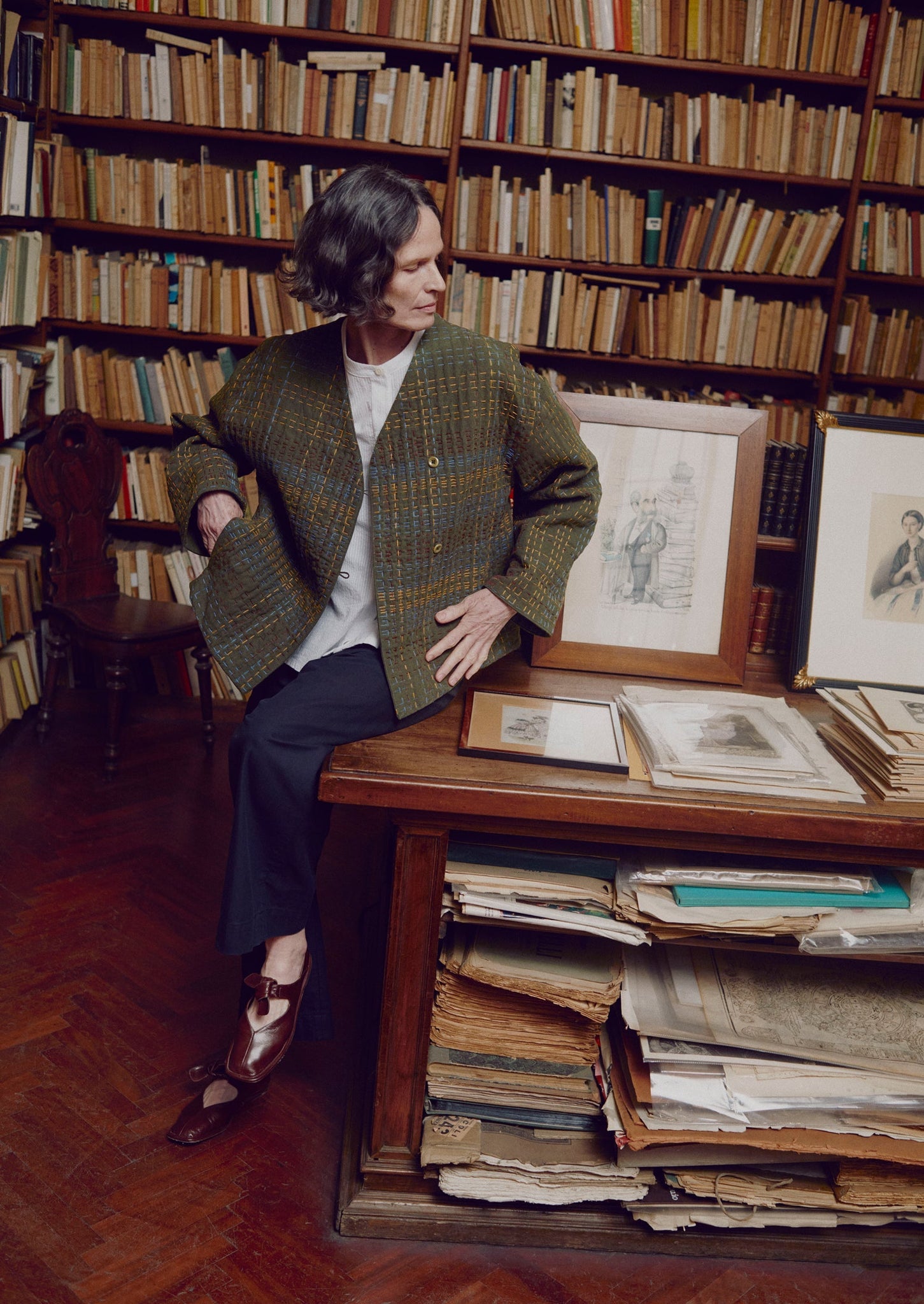 Kantha Tweed Cotton Jacket | Multi