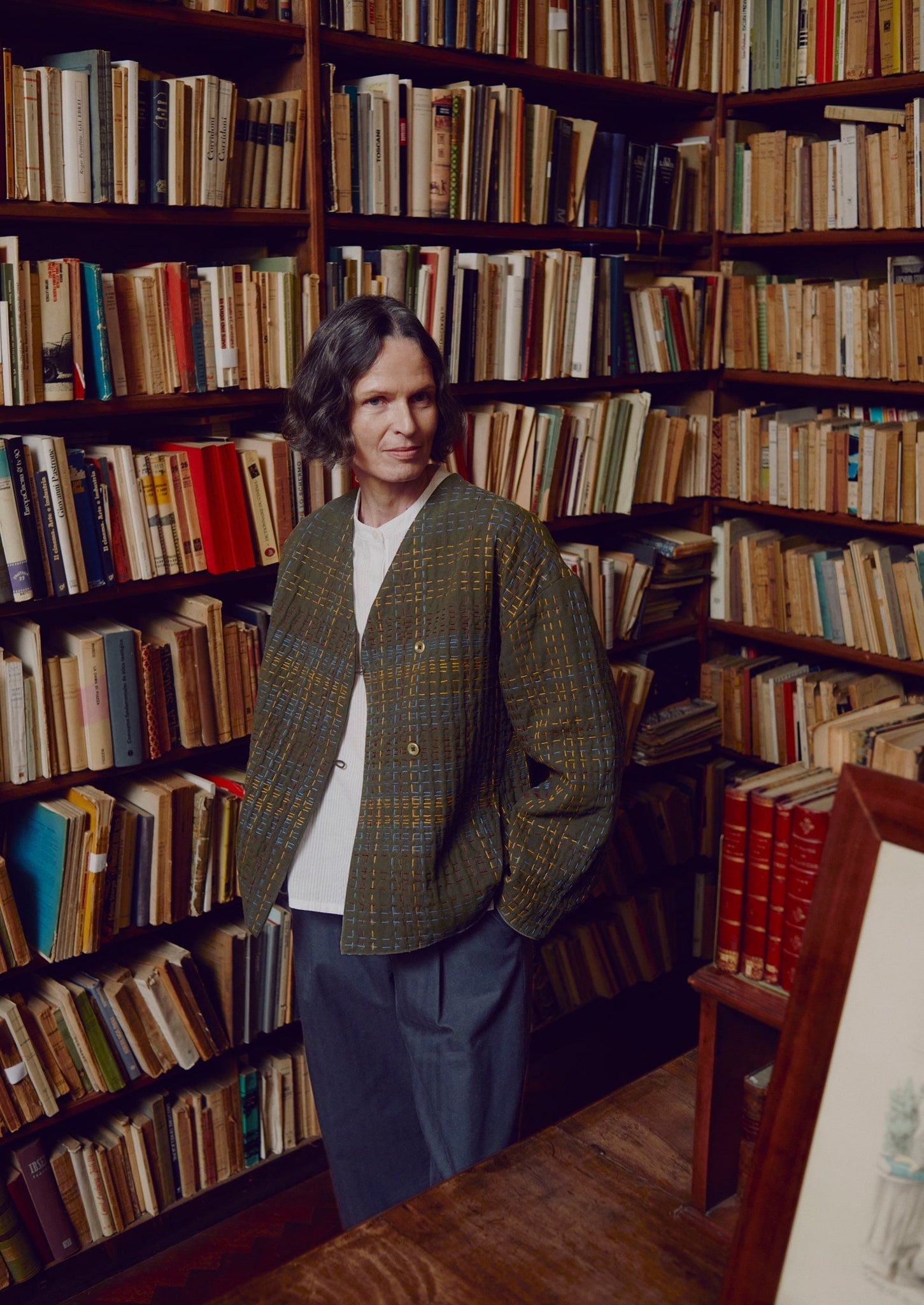 Kantha Tweed Cotton Jacket | Multi
