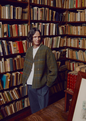 Kantha Tweed Cotton Jacket | Multi