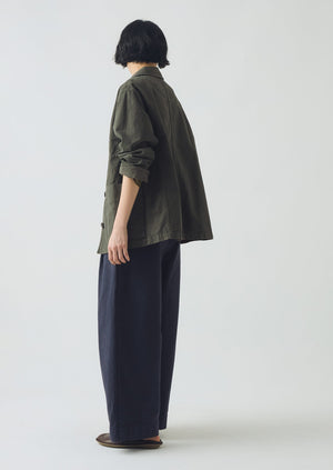 Cotton Canvas Workwear Jacket | Dark Olive