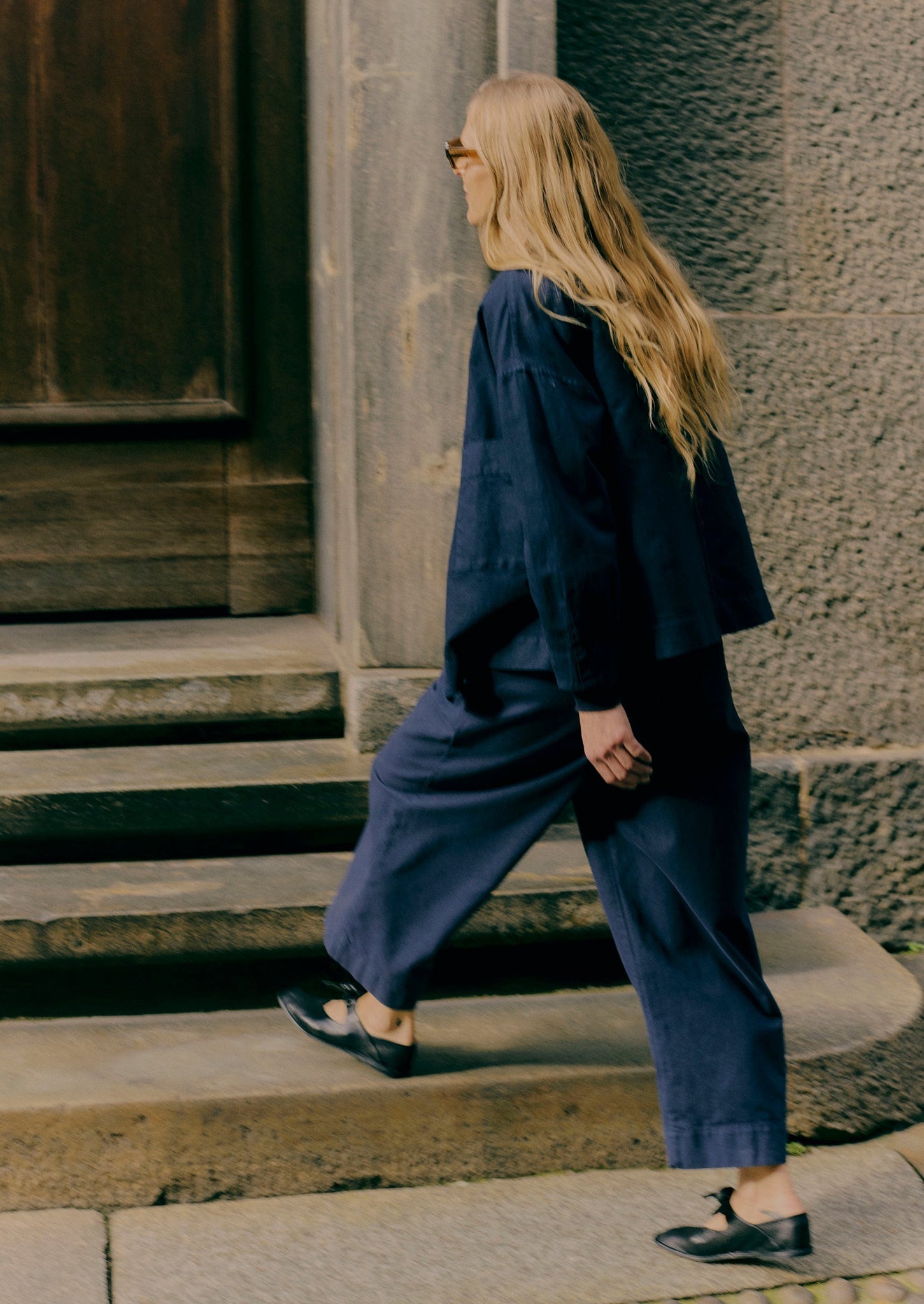 Cotton Linen Wrap Jacket | Anthracite