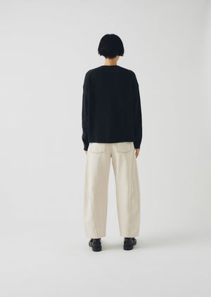 Ffion Wool Cashmere Boxy Cardigan | Charcoal