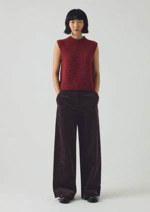 Wool Alpaca Boucle Tank | Red Sorrel
