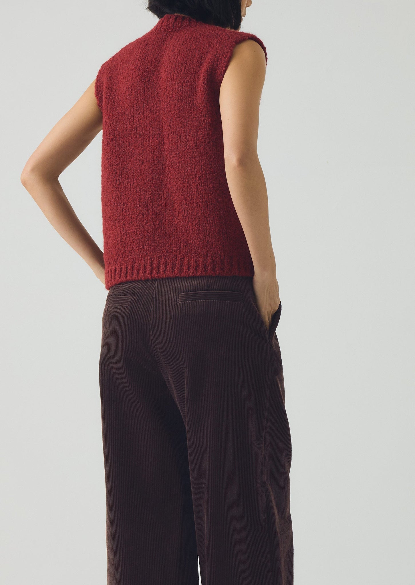 Wool Alpaca Boucle Tank | Red Sorrel