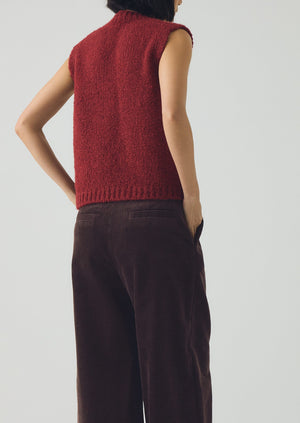 Wool Alpaca Boucle Tank | Red Sorrel