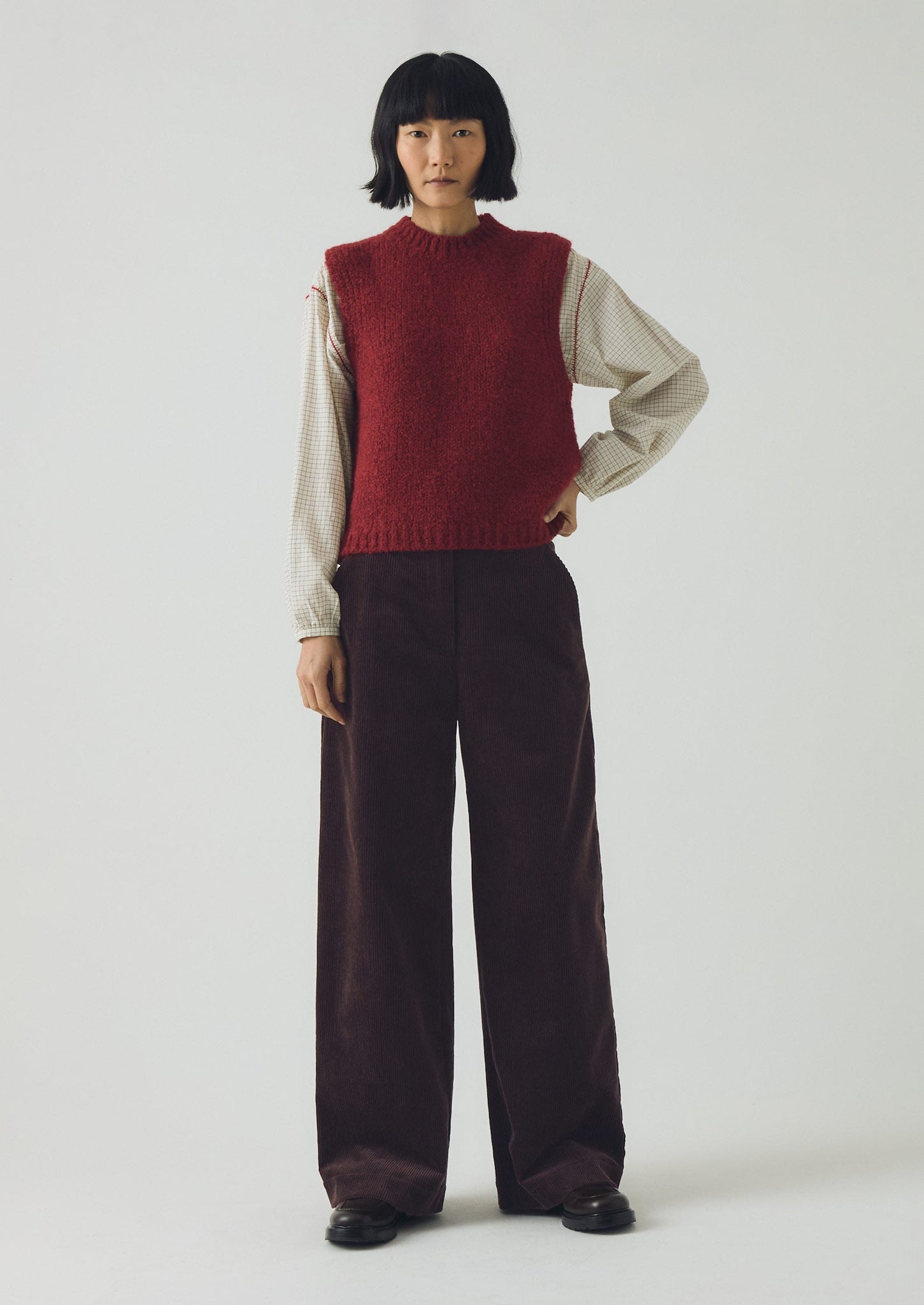 Wool Alpaca Boucle Tank | Red Sorrel