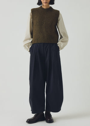 Wool Alpaca Boucle Tank | Rich Olive