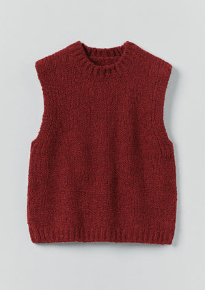 Wool Alpaca Boucle Tank | Red Sorrel