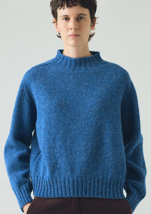British Wool Sweater | Azure Blue