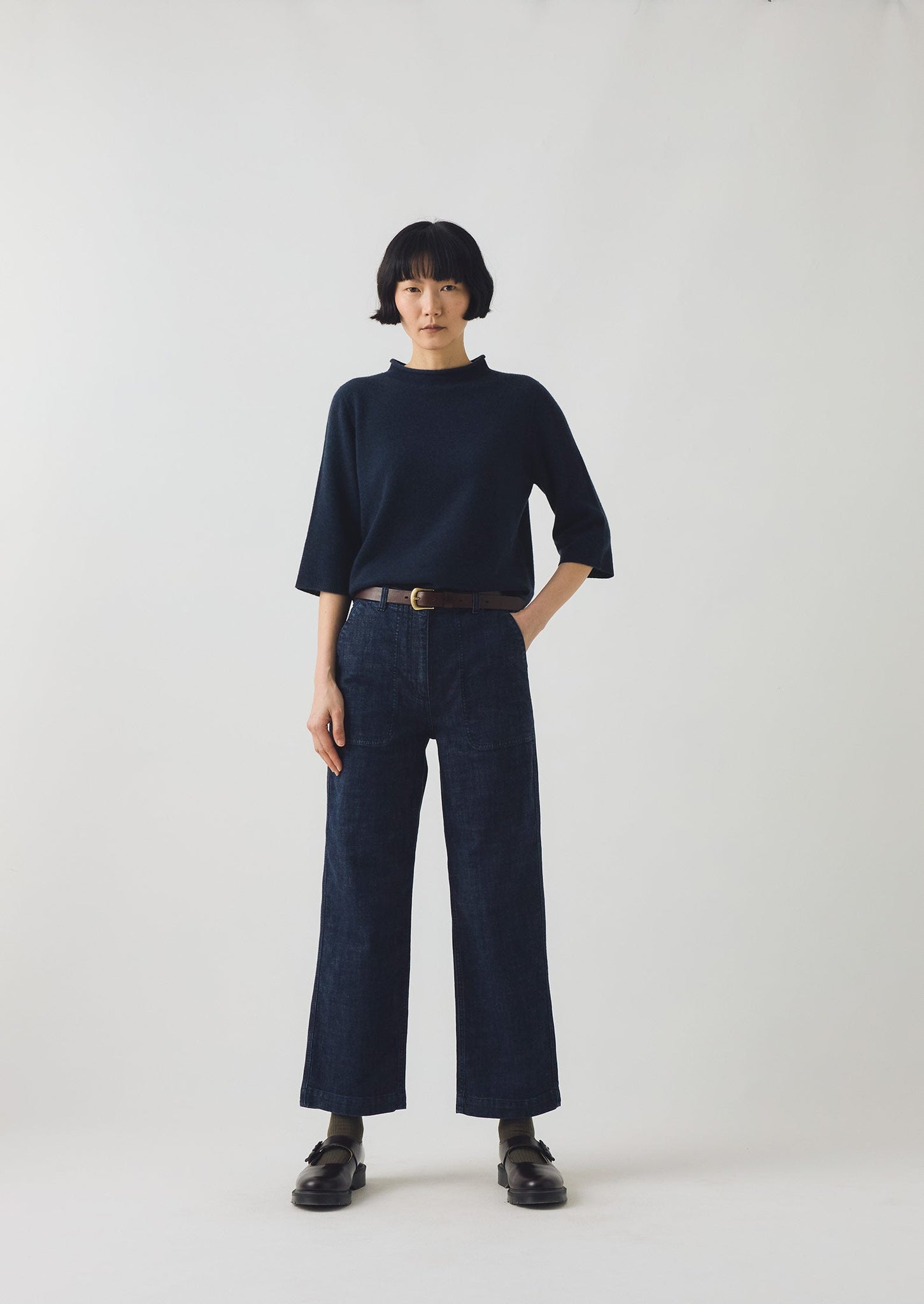 Ashley Organic Cropped Jeans | Indigo