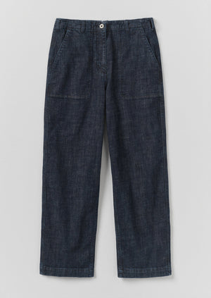 Ashley Organic Cropped Jeans | Indigo