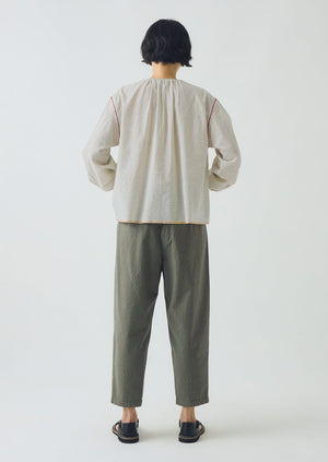 Alix Pixel Check Trousers | Matcha Green