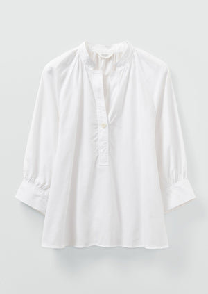 Catrin Cotton Oxford Easy Shirt | White