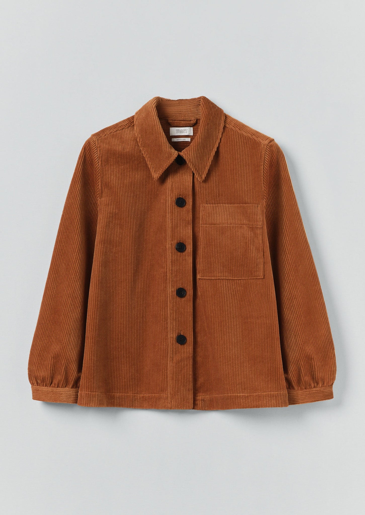 Baya Patch Pocket Organic Cord Shirt | Burnt Sienna