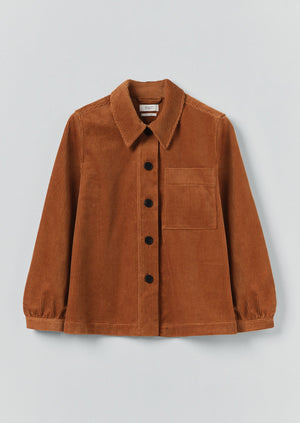 Baya Patch Pocket Organic Cord Shirt | Burnt Sienna